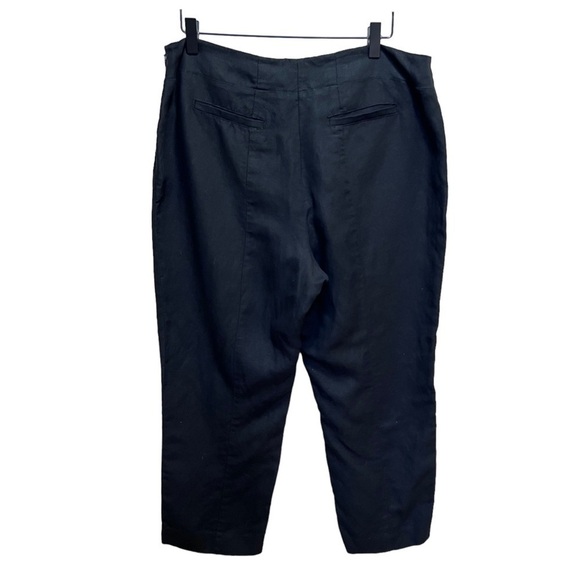 Peter Nygard Black Linen Capris Size 12 - Picture 5 of 8
